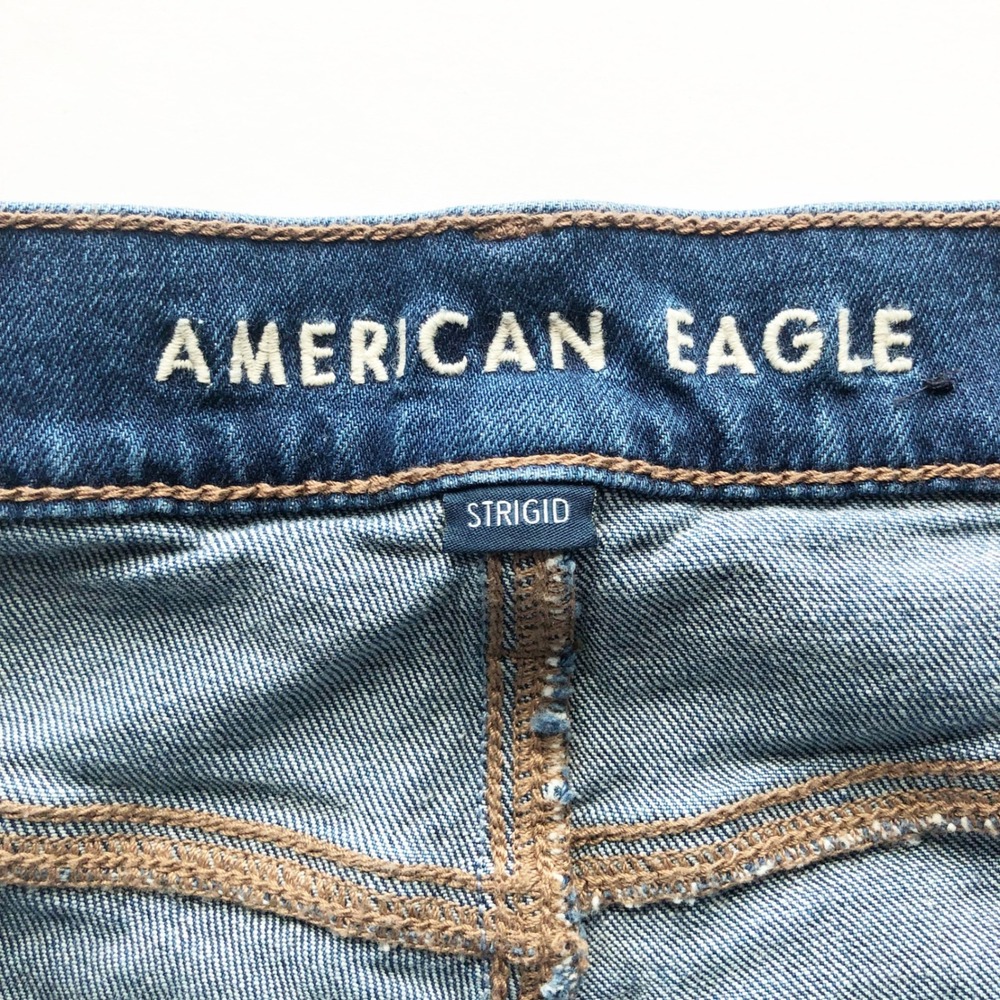 American Eagle Jeans Womens 00 Short Strigid Dreamy Drape Barrel Dark Wash High - Picture 5 of 11